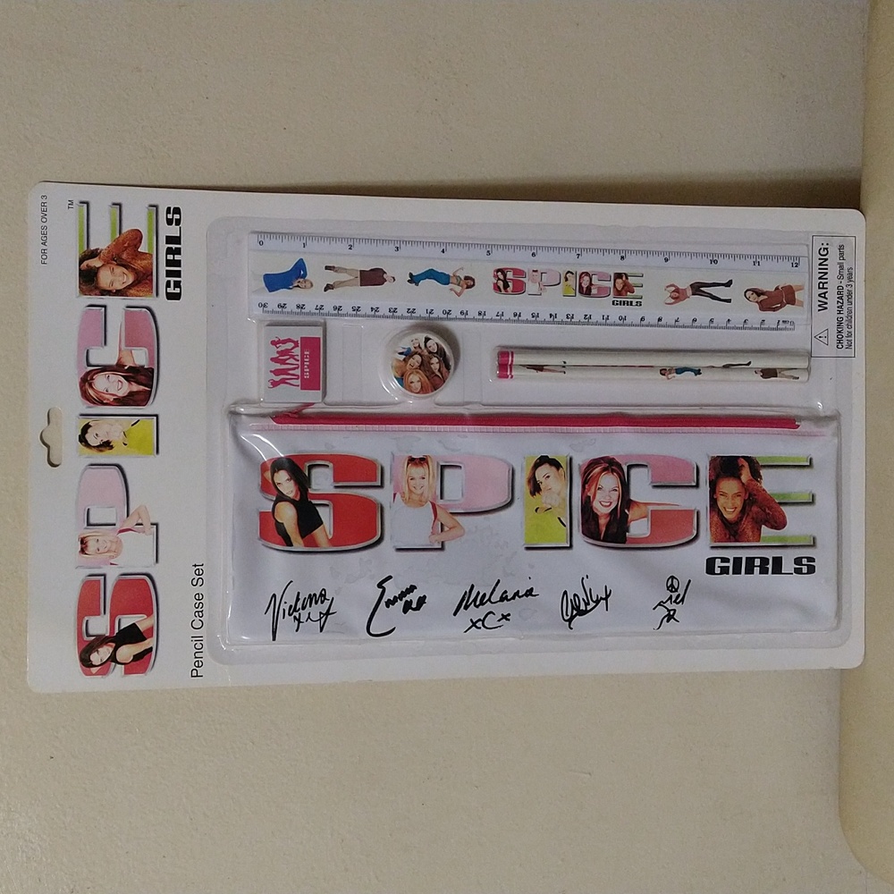 Vintage 1997 Spice Girls Pencil Case Set Factory Sealed